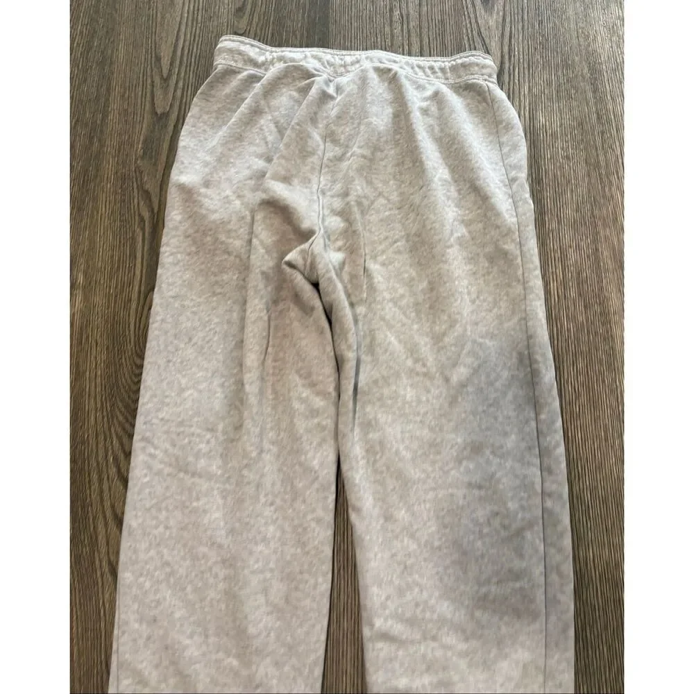 Nike Womens Jogger Sweat Pants Drawcord Elastic Waist Cotton Blend Gray Size M